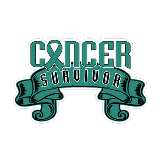 Teal Liver Cancer Survivor Ribbon Decal product image