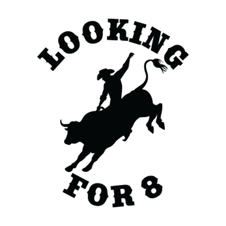 Looking for 8 Bull Riding Single-Color Vinyl Decal