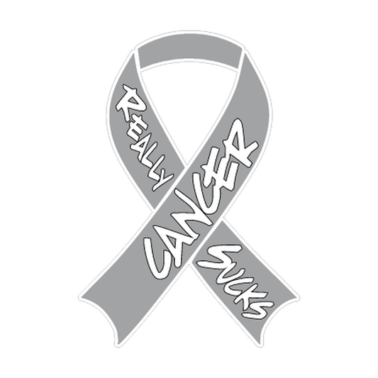 Gray Lung Cancer Really Sucks Ribbon Decal product image