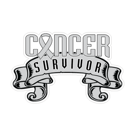 Gray Lung Cancer Survivor Ribbon Decal product image