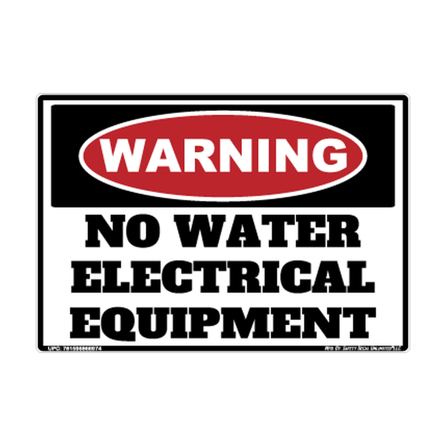 No Water Electrical Equipment Sticker Decal