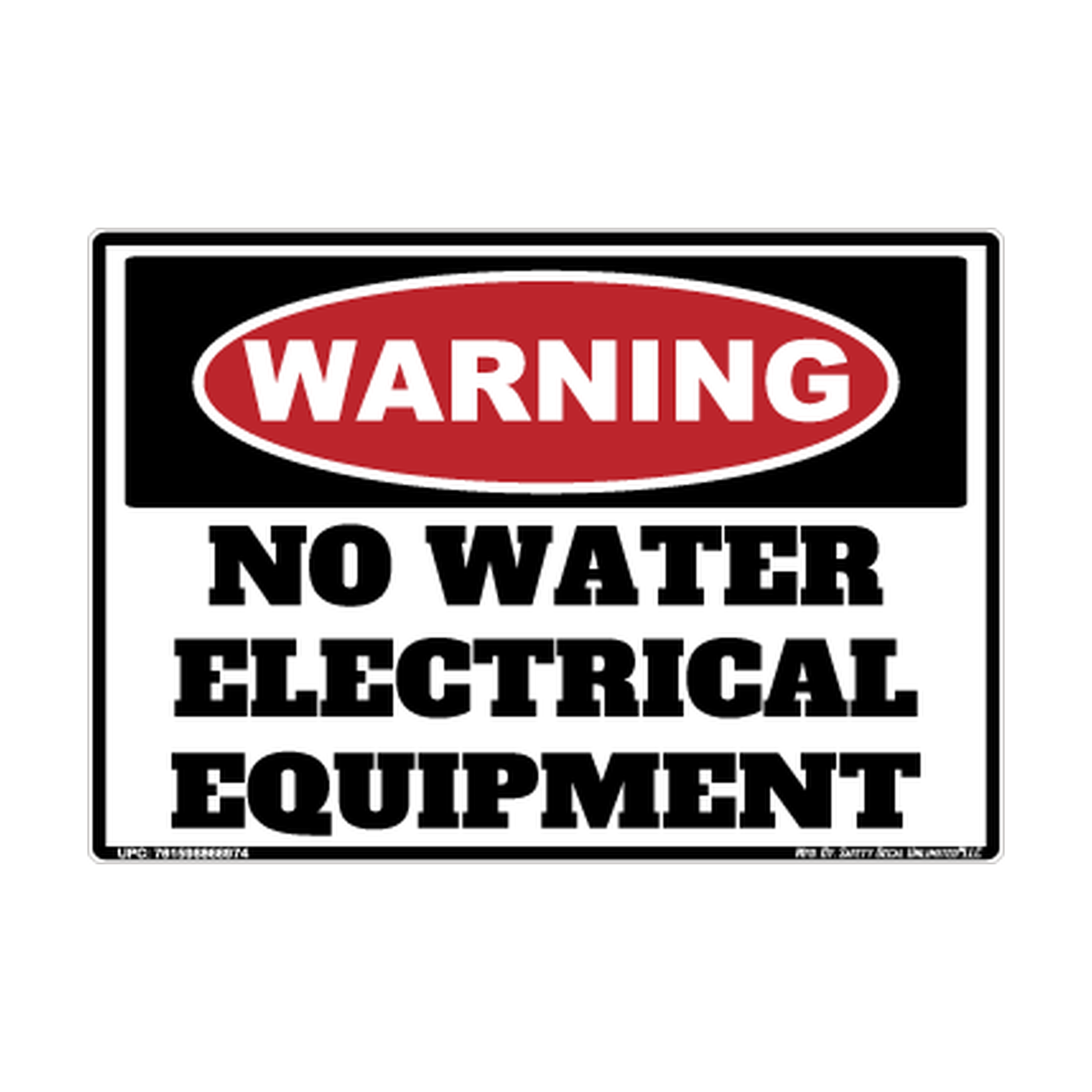 No Water Electrical Equipment Sticker Decal