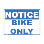 Notice Bike Only Parking or Access Decal