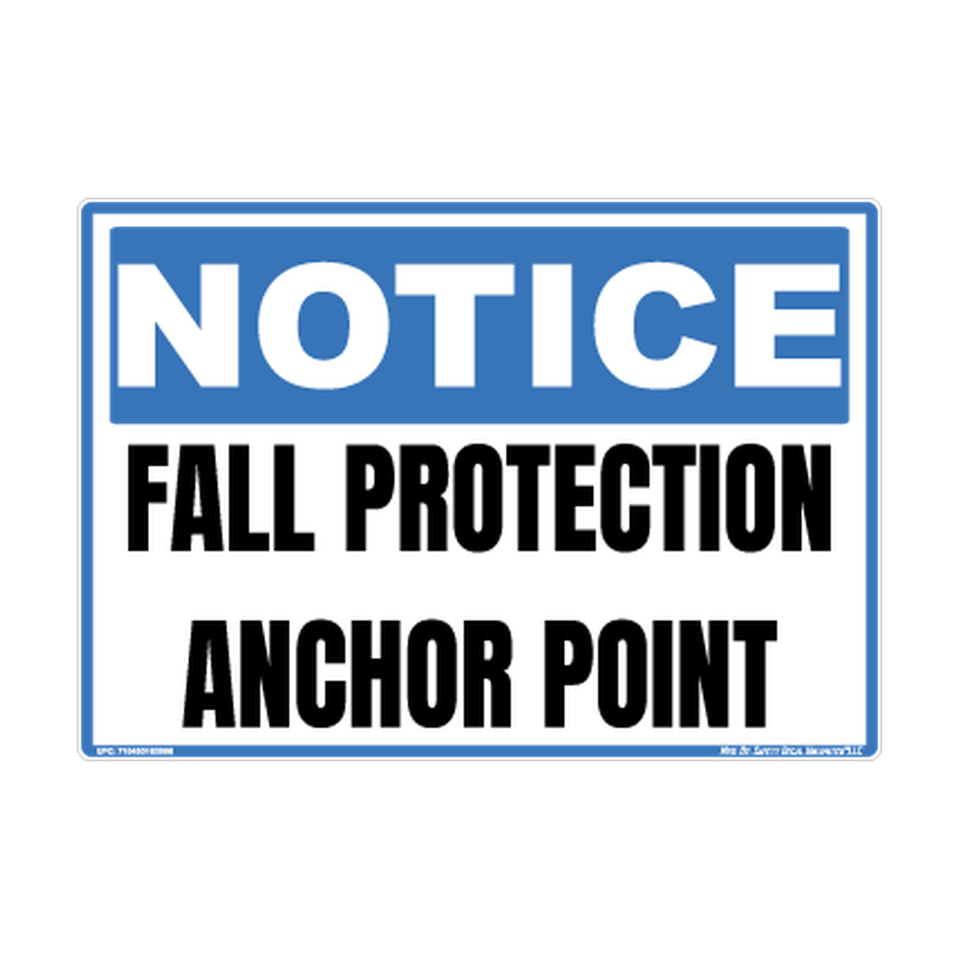 Notice Fall Protection Anchor Point Safety Sticker Decal