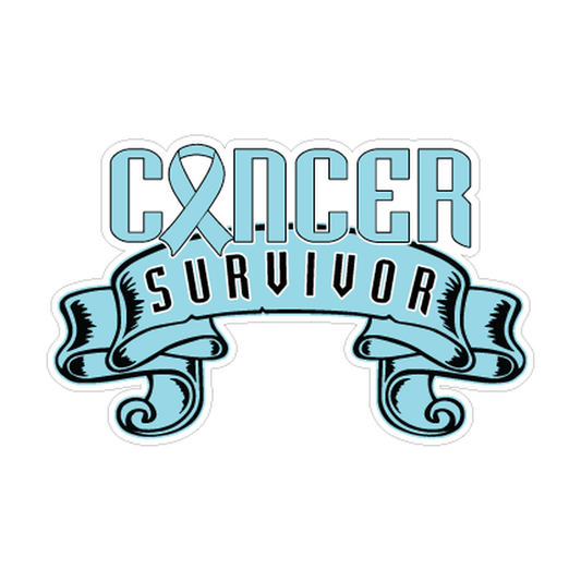Light Blue Prostate Cancer Survivor Ribbon Decal product image