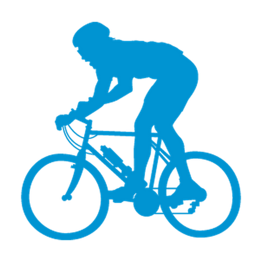 Road cyclist in an aerodynamic racing position on a detailed spoke-wheel bicycle