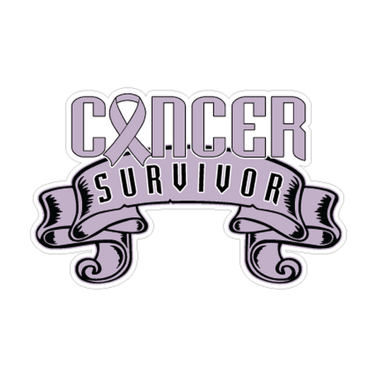 Lavender Testicular Cancer Survivor Ribbon Decal product image