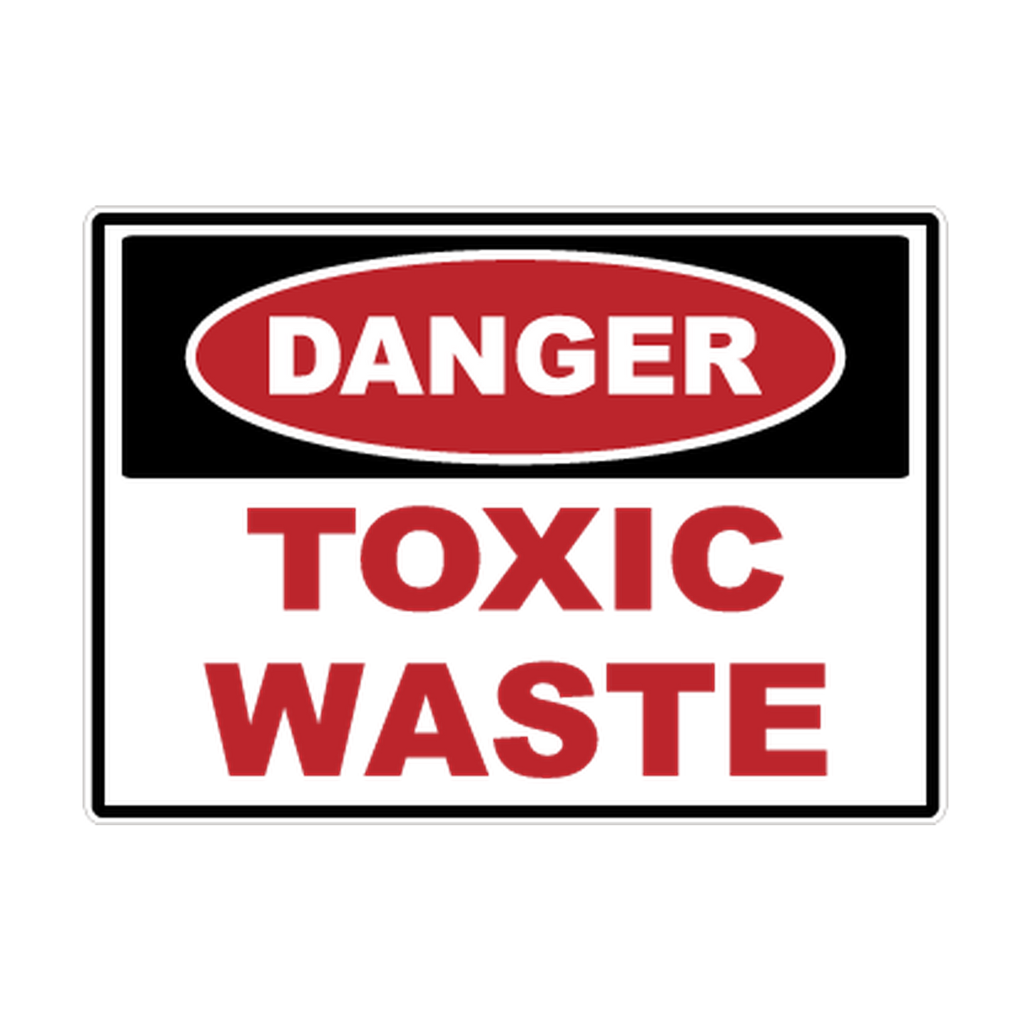 Danger Toxic Waste printed safety decal artwork