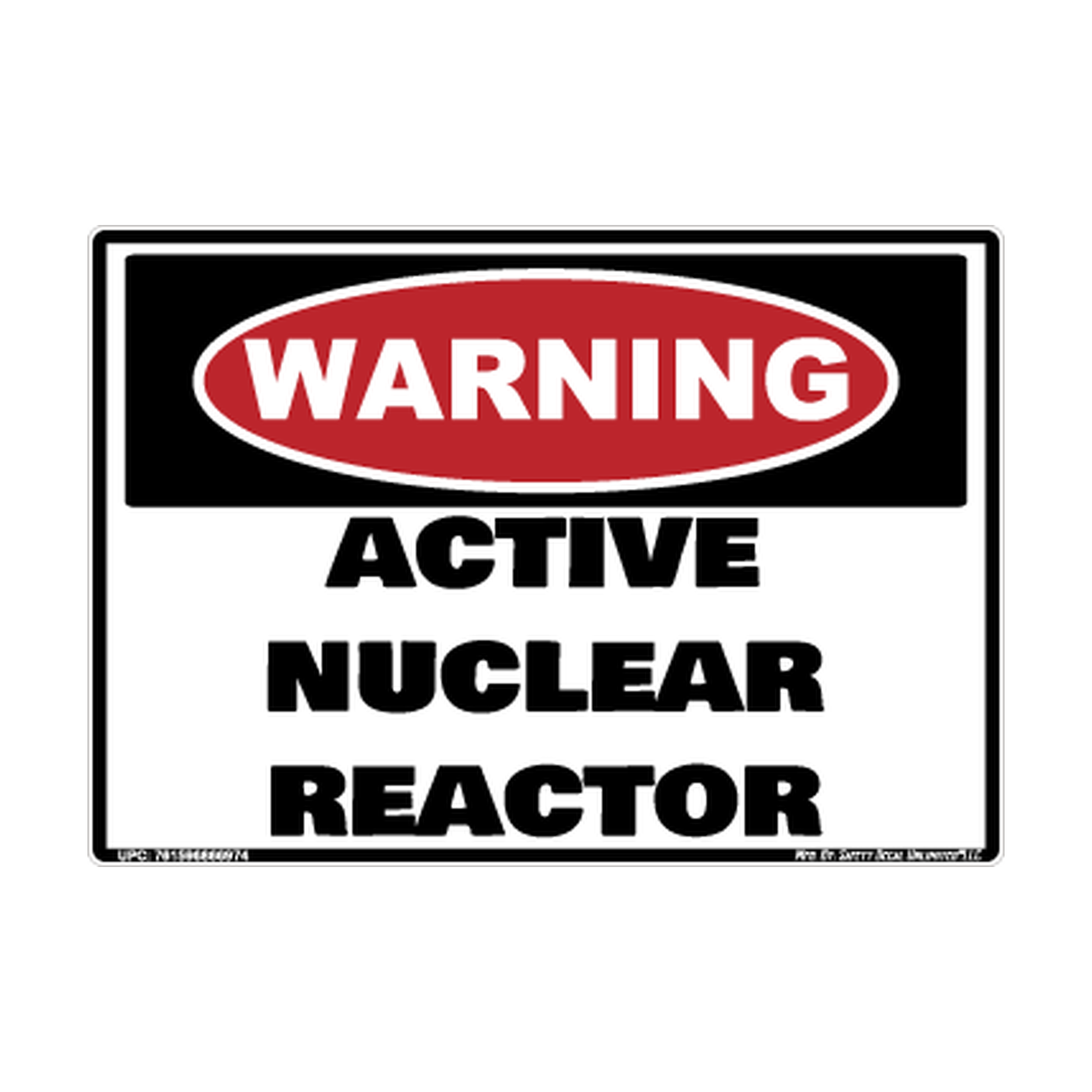 Warning Active Nuclear Reactor Safety Sticker Decal