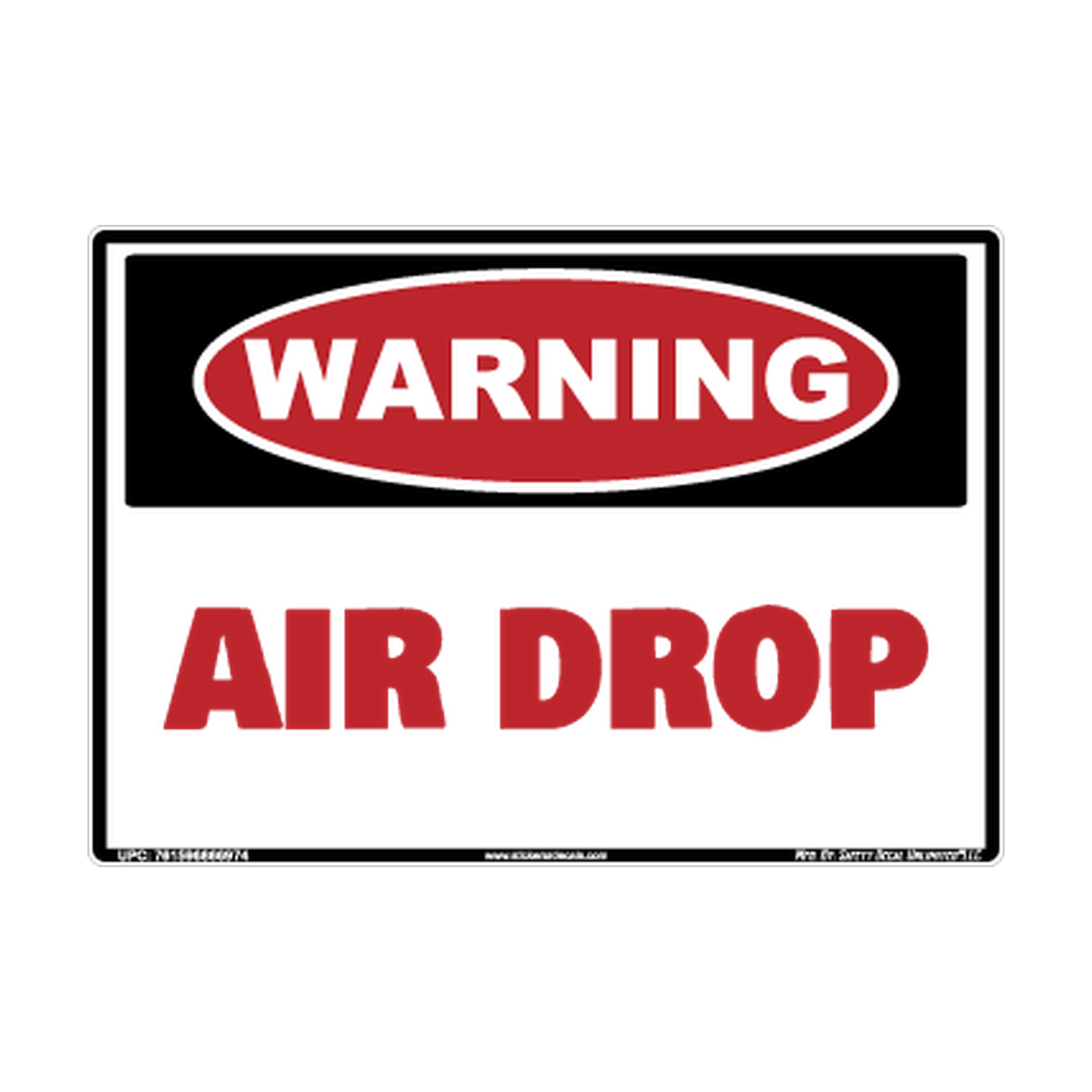 Warning Air Drop Safety Sticker Decal