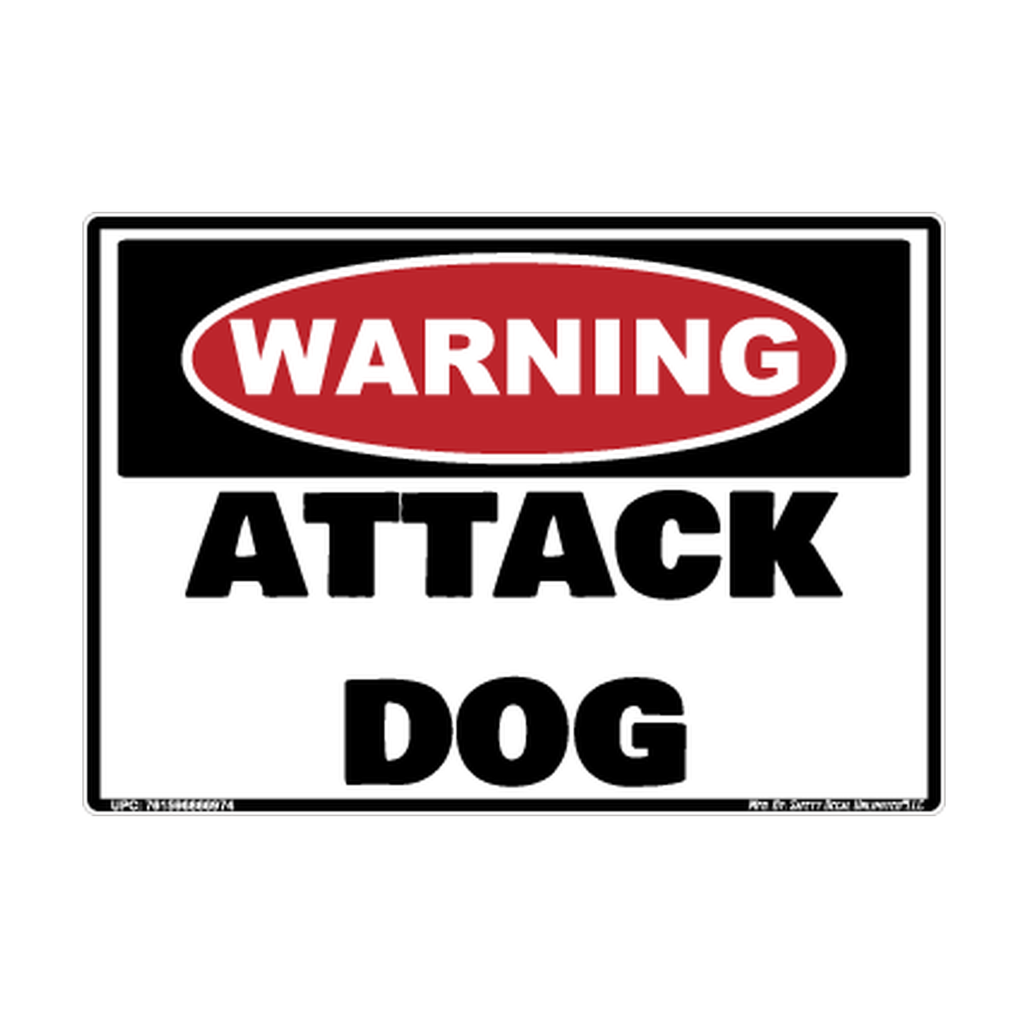 Warning Attack Dog Safety Sticker Decal