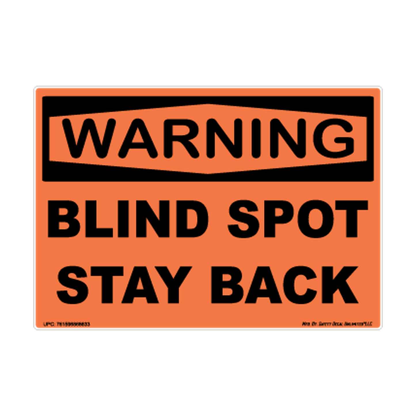Warning Blind Spot Safety Sticker Decal