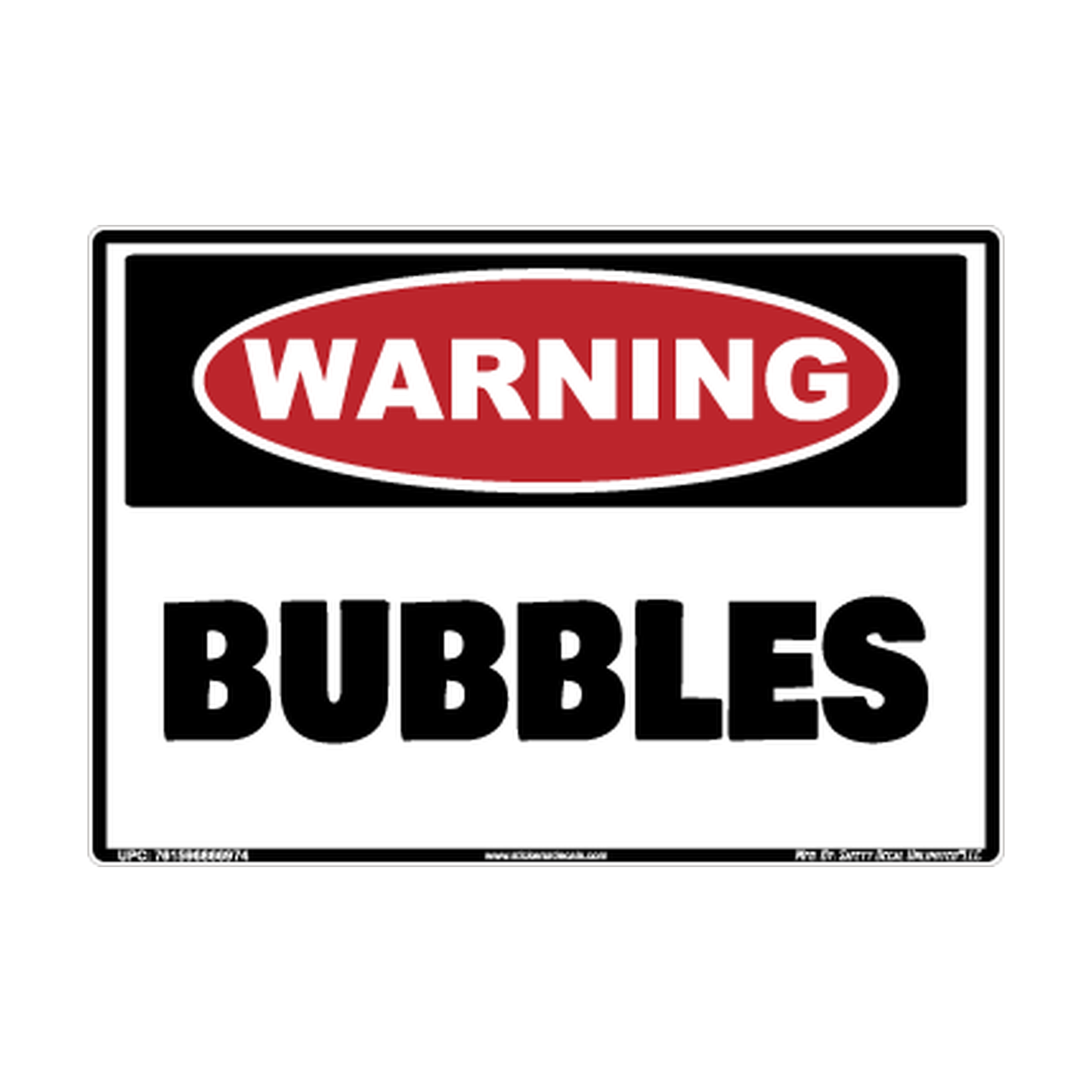 Warning Bubbles Safety Sticker Decal