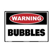 Warning Bubbles adhesive novelty decal