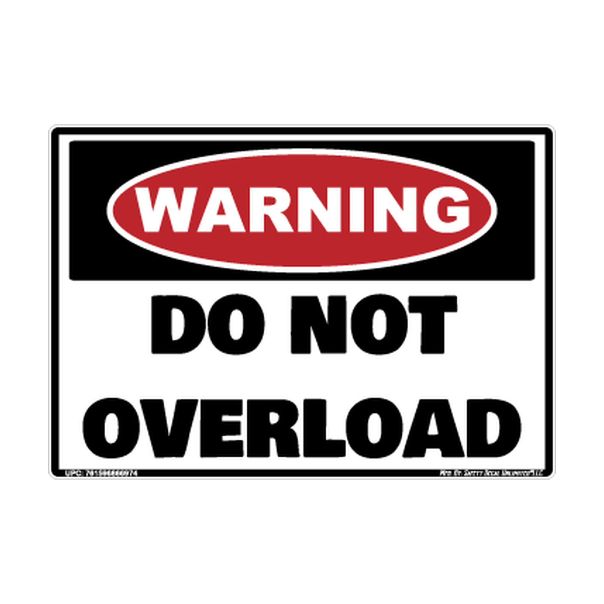 Warning Cdo Not Overload Safety Sticker Decal