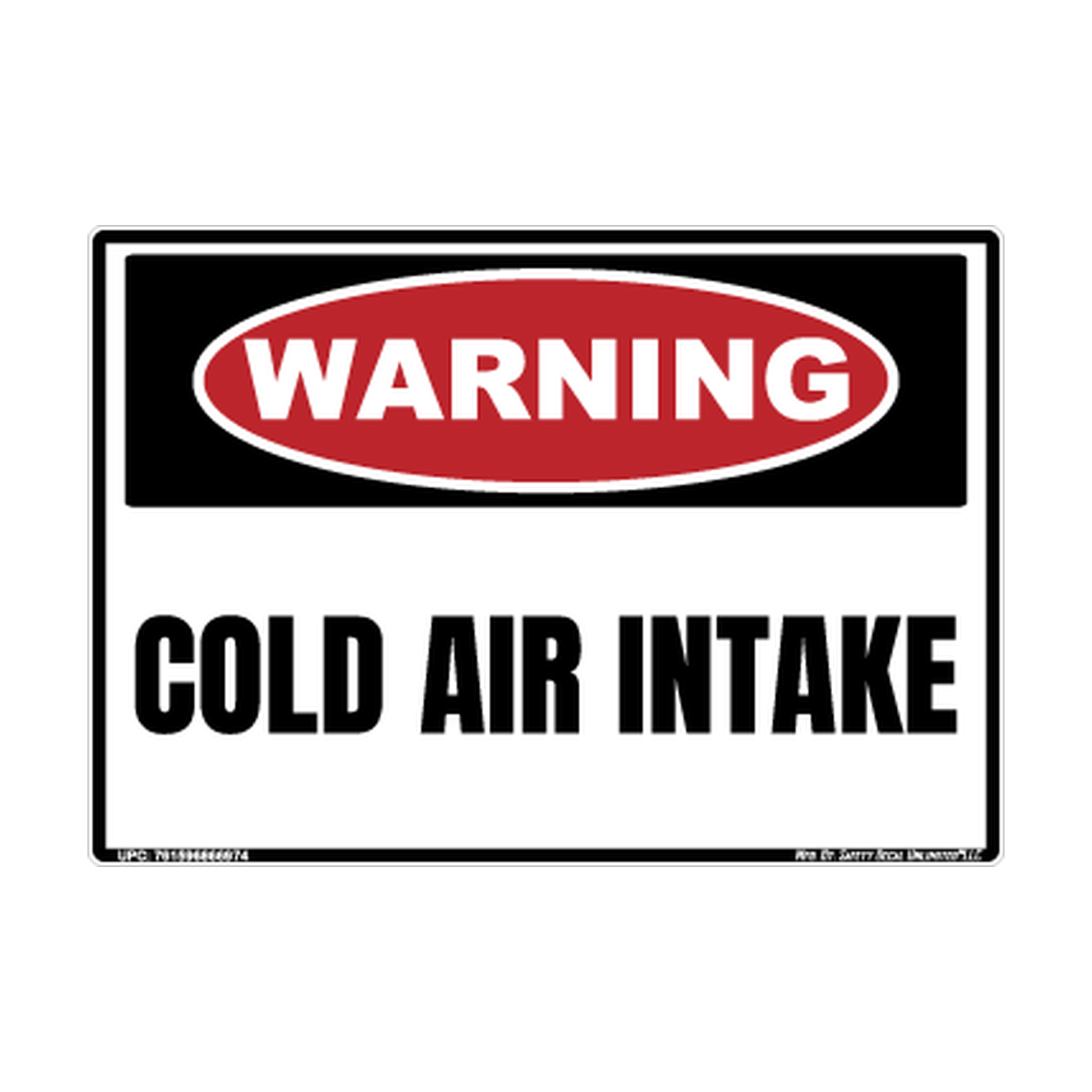 Warning Cold Air Intake Safety Sticker Decal