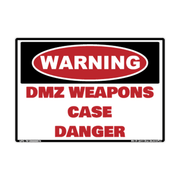 Warning DMZ Weapons Case — Danger Identification Decal