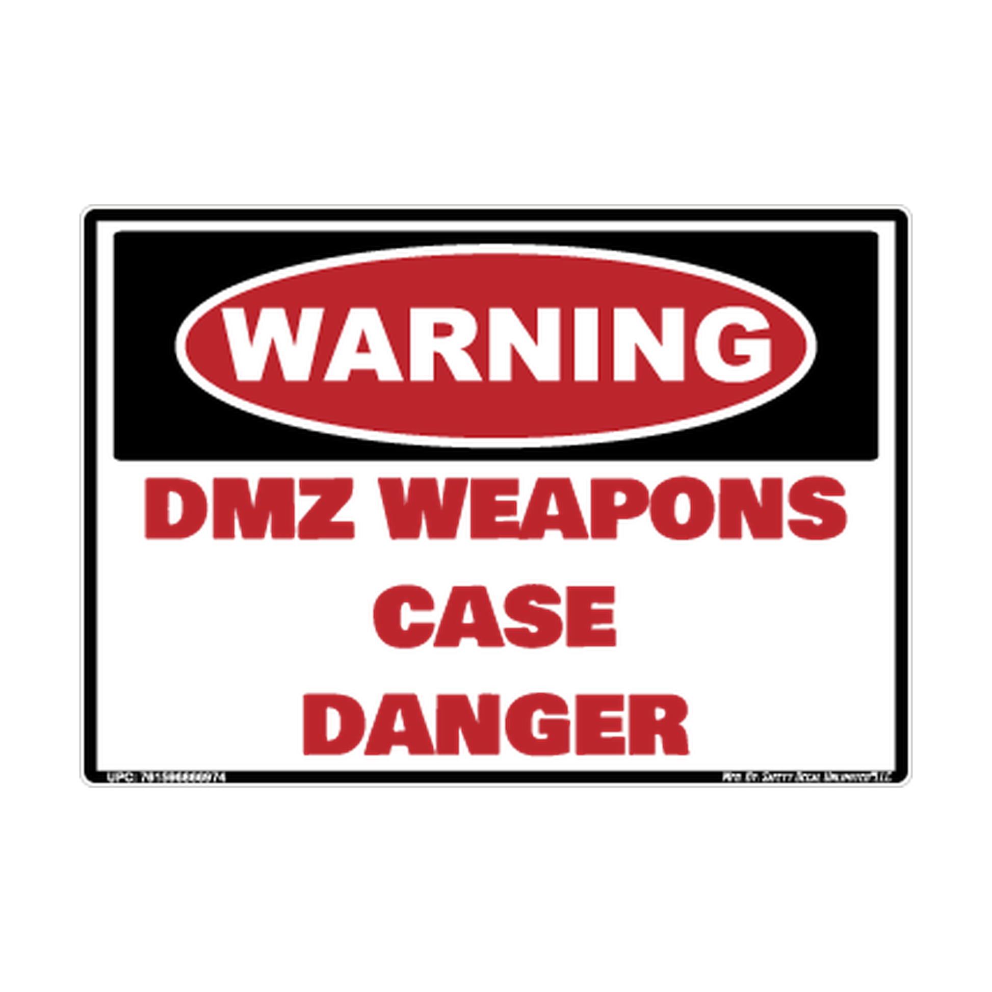 Warning Dmz Weapon Case Safety Sticker Decal