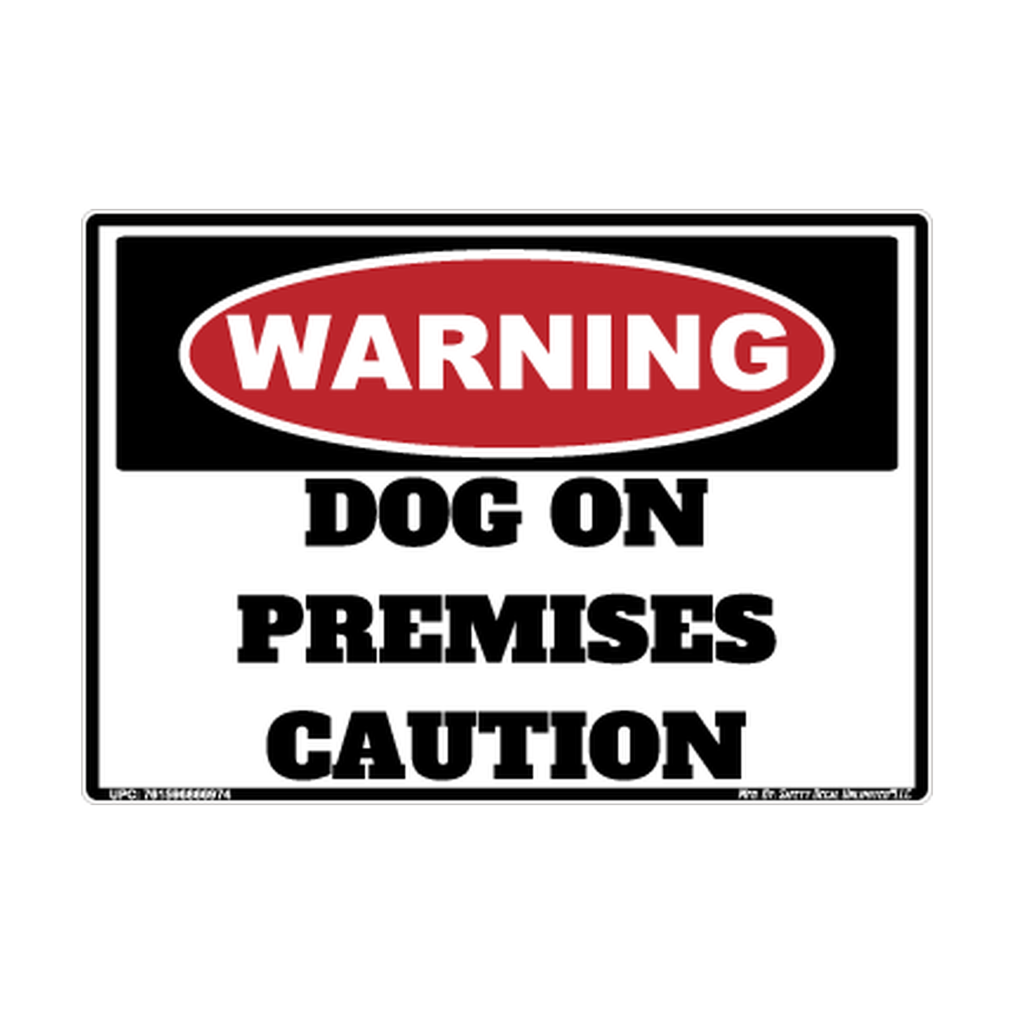 Warning Dog On Premises Caution Safety Sticker Decal