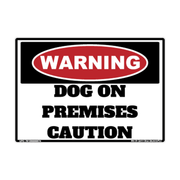 Warning Dog on Premises — Caution Property Decal
