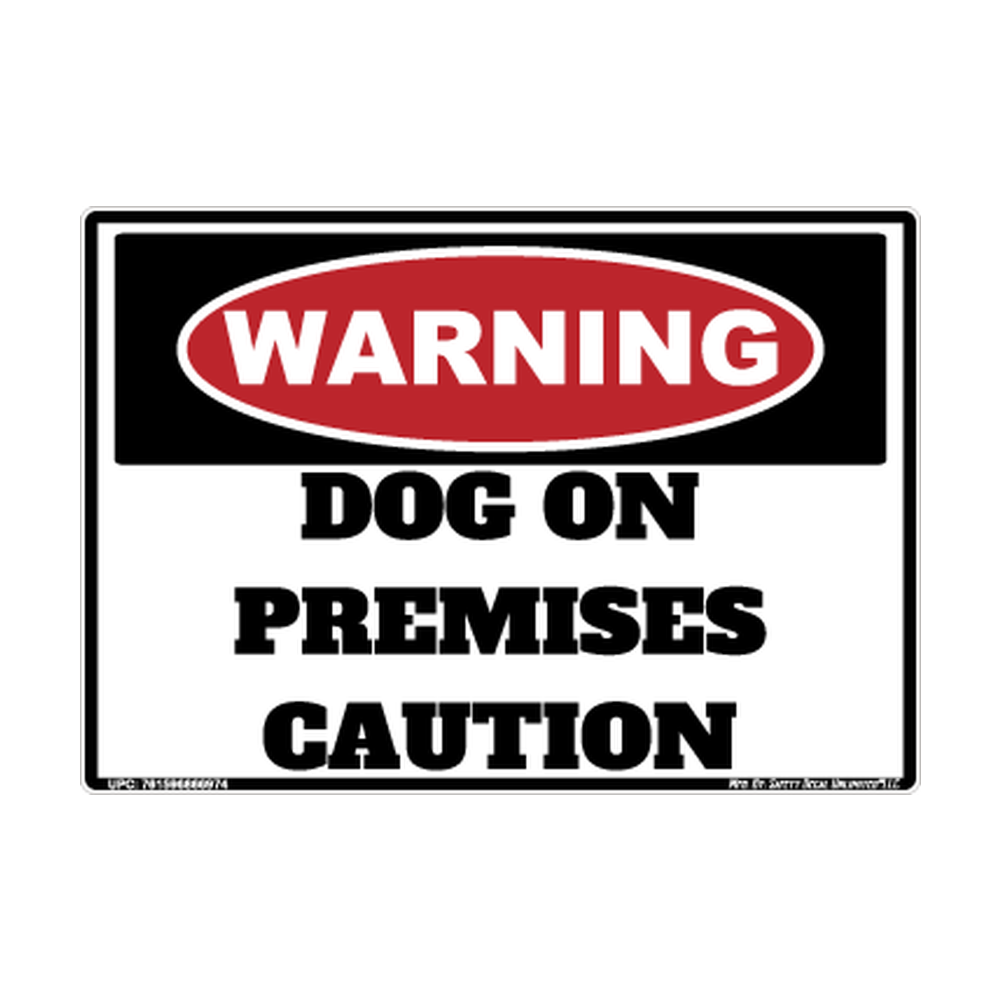 Warning Dog On Premises Caution Safety Sticker Decal