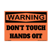 Warning Don’t Touch — Hands Off adhesive safety decal