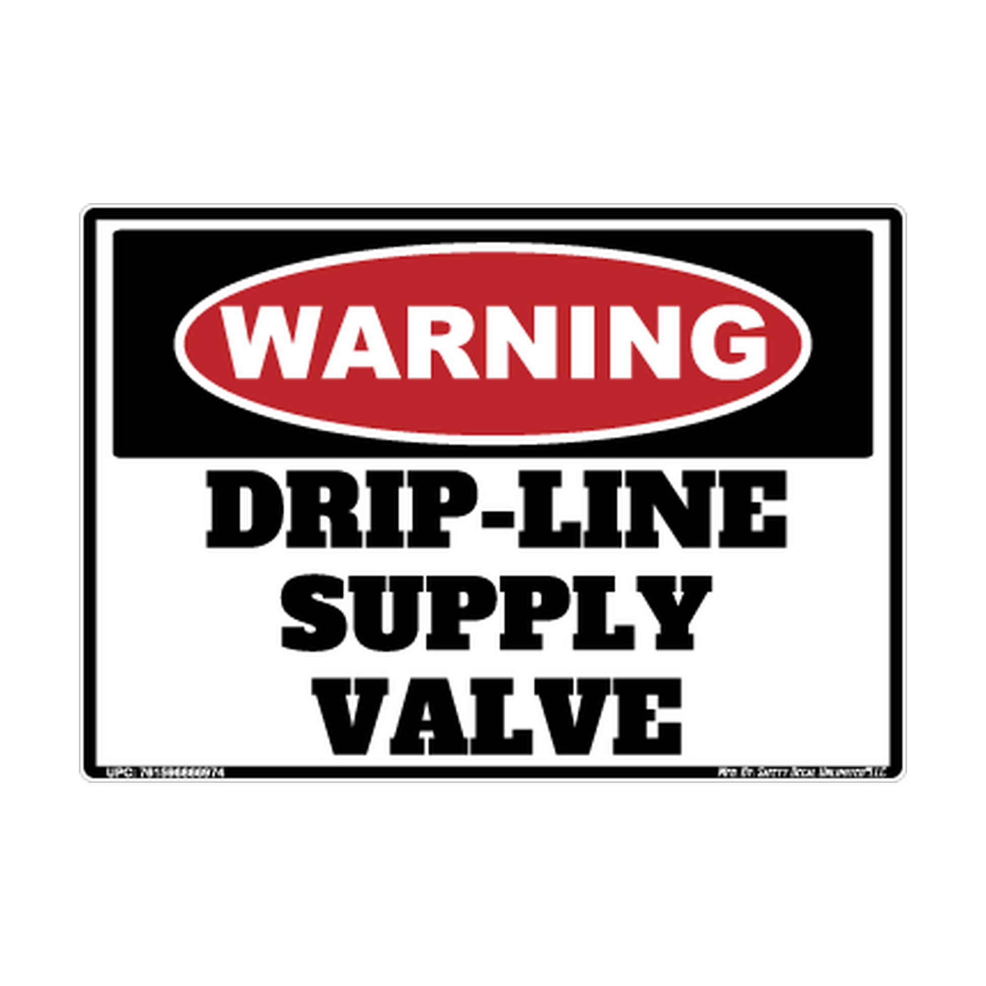 Warning Drip Line Supply Safety Sticker Decal