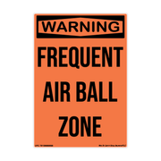 Warning Frequent Air Ball Zone Basketball adhesive novelty decal