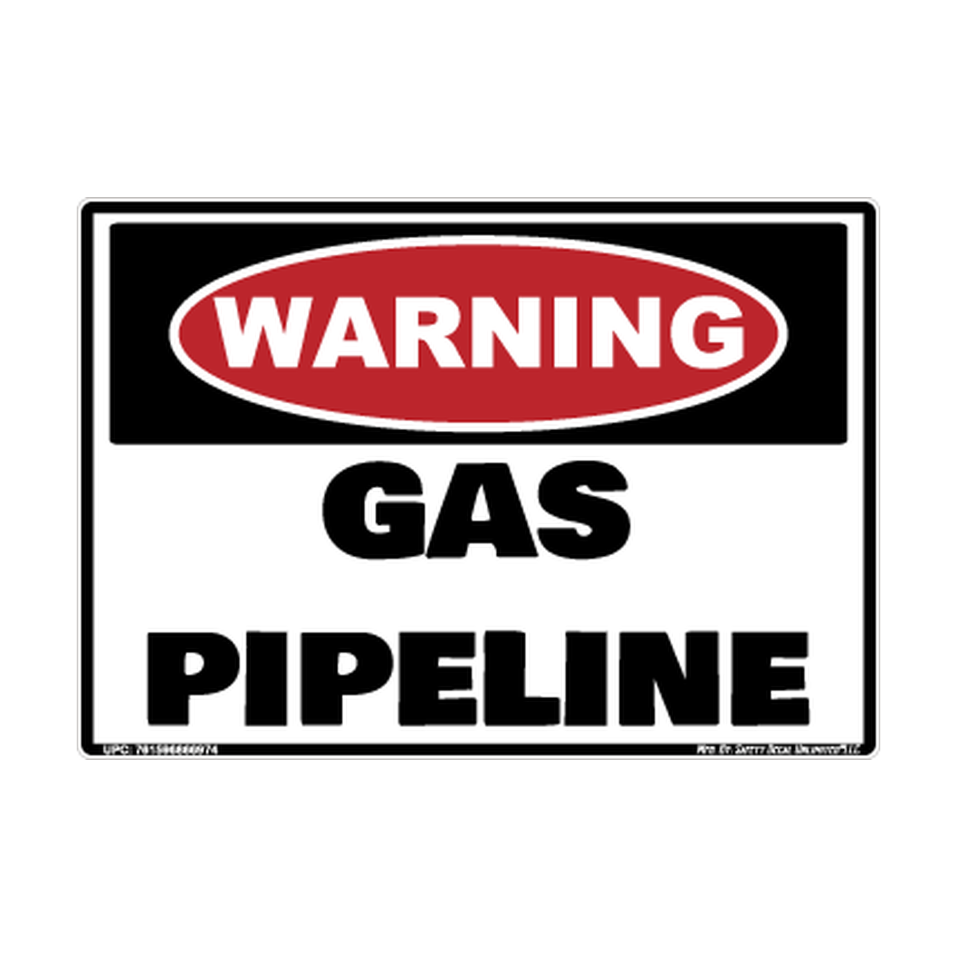 Warning Gas Pipeline Safety Sticker Decal