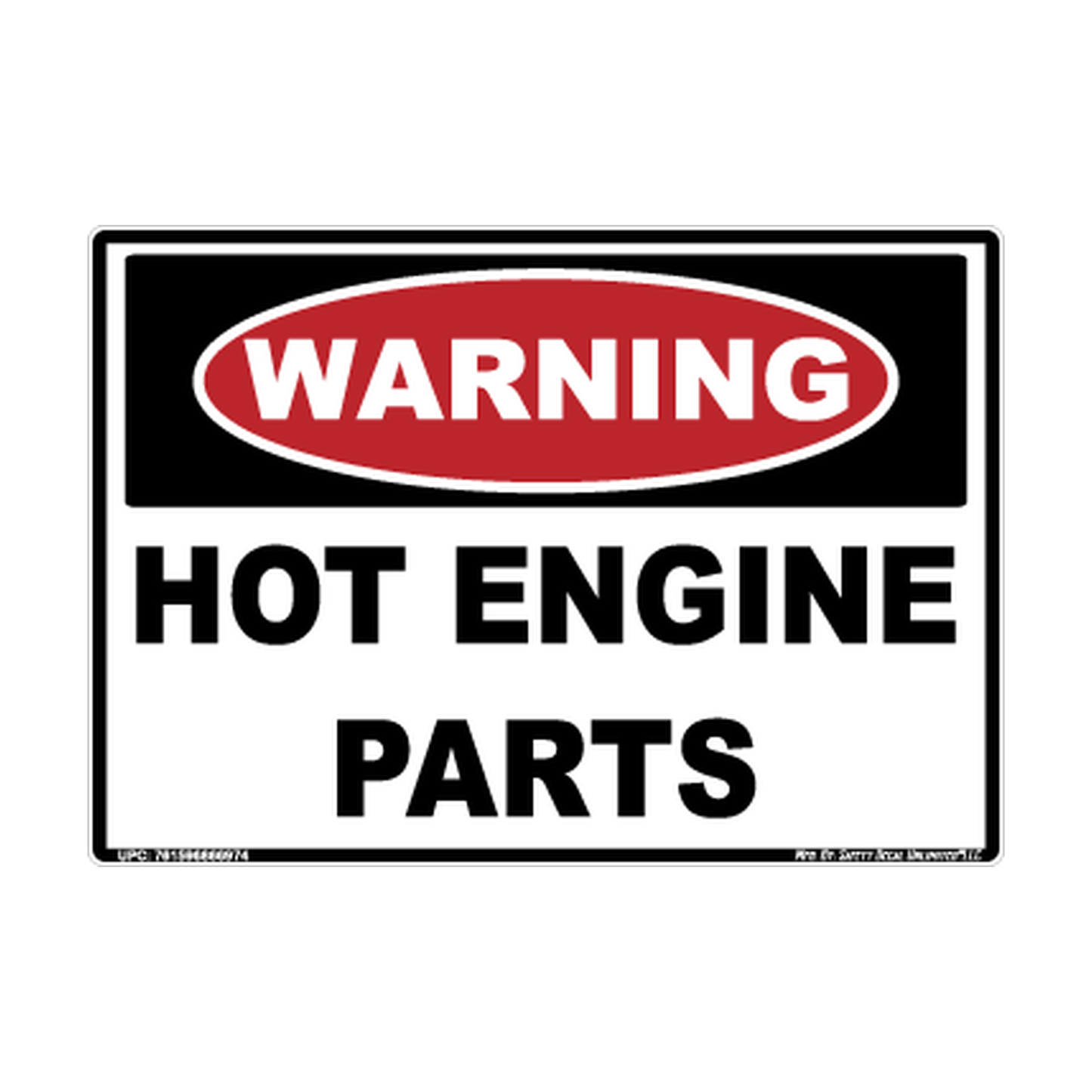 Warning Hot Engine Parts Safety Sticker Decal