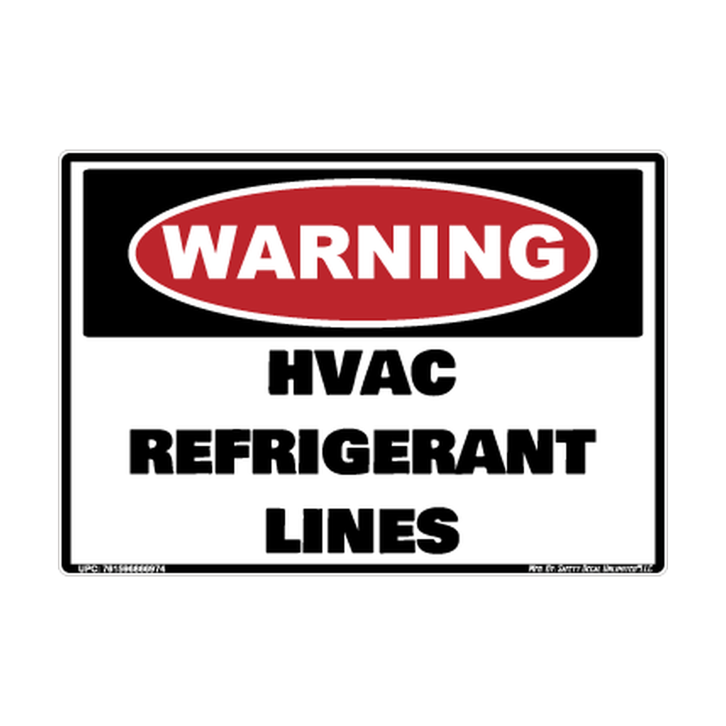 Warning HVAC Refrigerant Lines Safety Sticker Decal