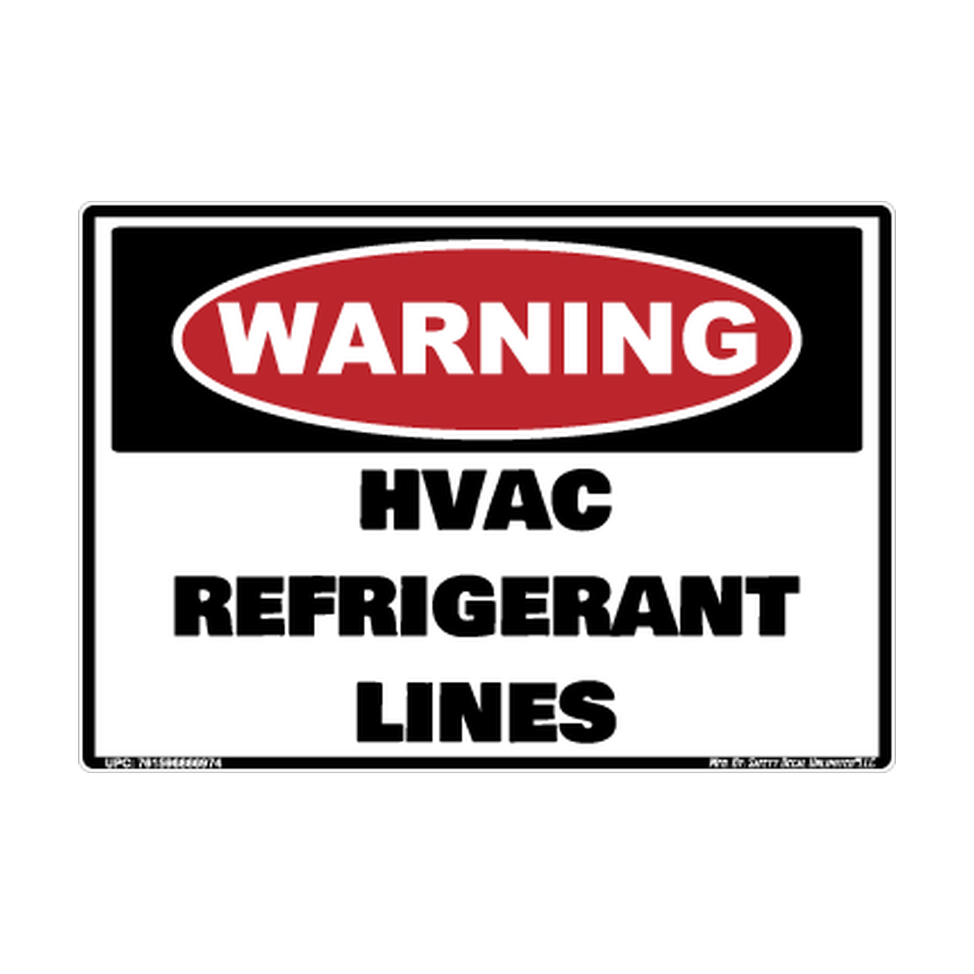 Warning HVAC Refrigerant Lines Safety Sticker Decal