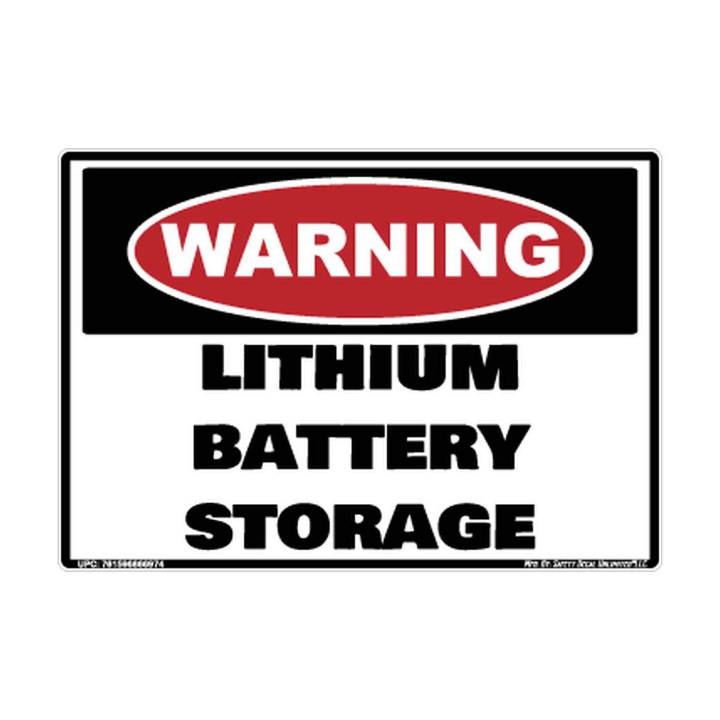 Warning Lithium Battery Storage Safety Sticker Decal