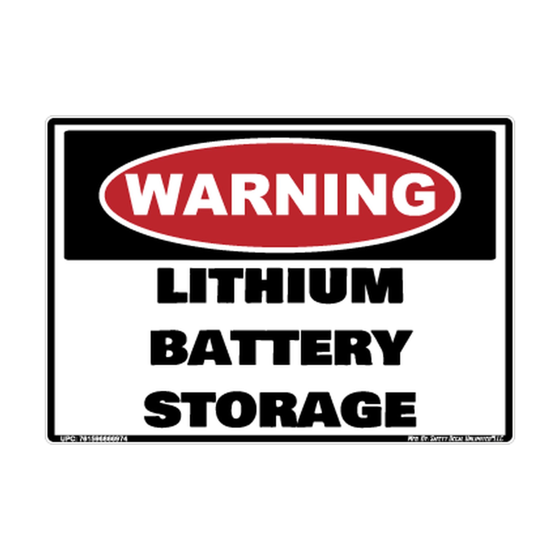 Warning Lithium Battery Storage Safety Sticker Decal