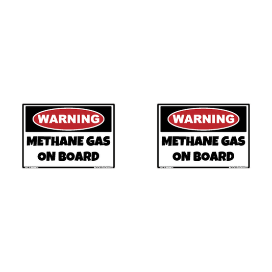 Warning Methane Gas On Board Hard Hat Decal 2pk Sticker Decal
