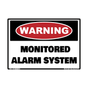 Warning Monitored Alarm System Security Decal