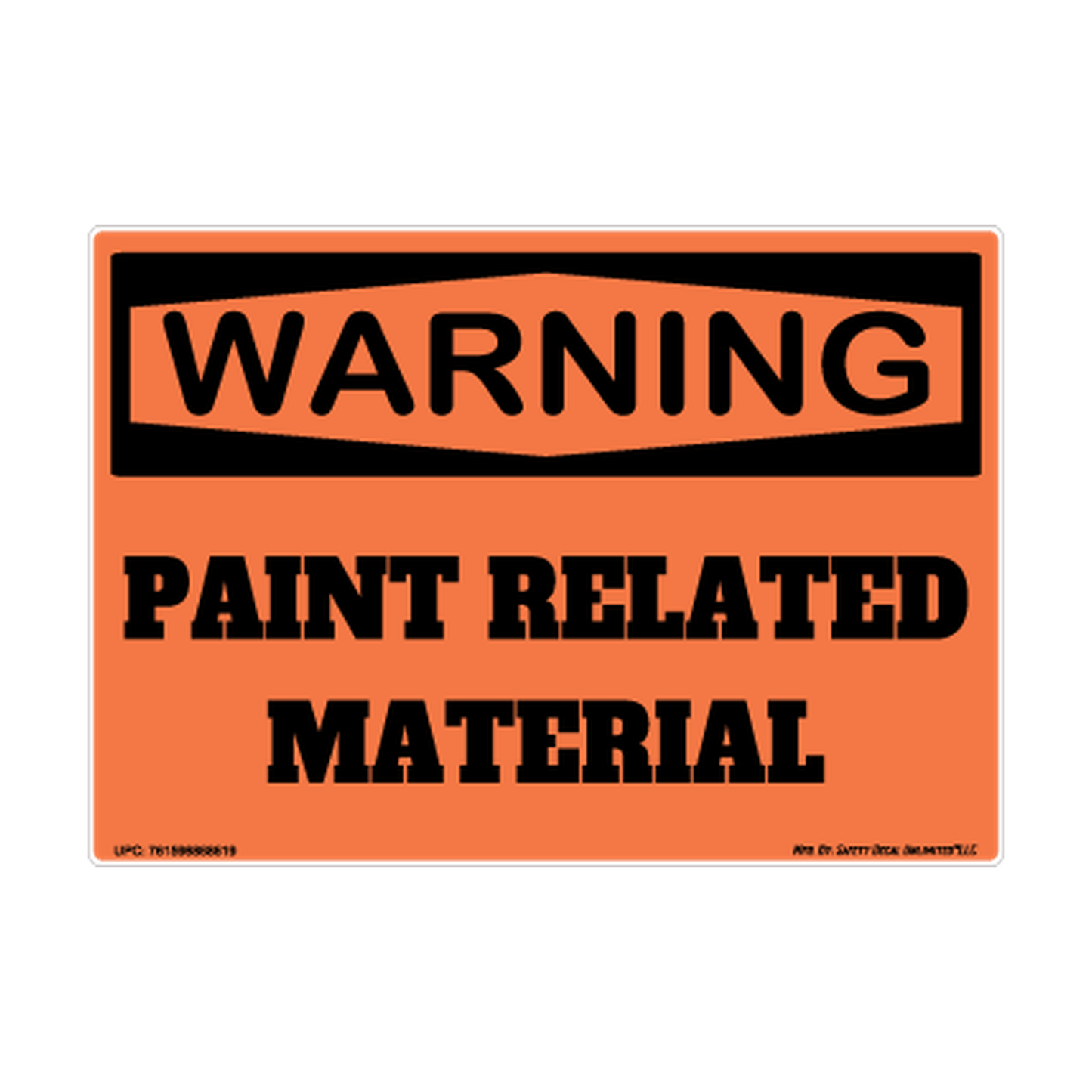 Warning Paint Related Material Orange Safety Sticker Decal