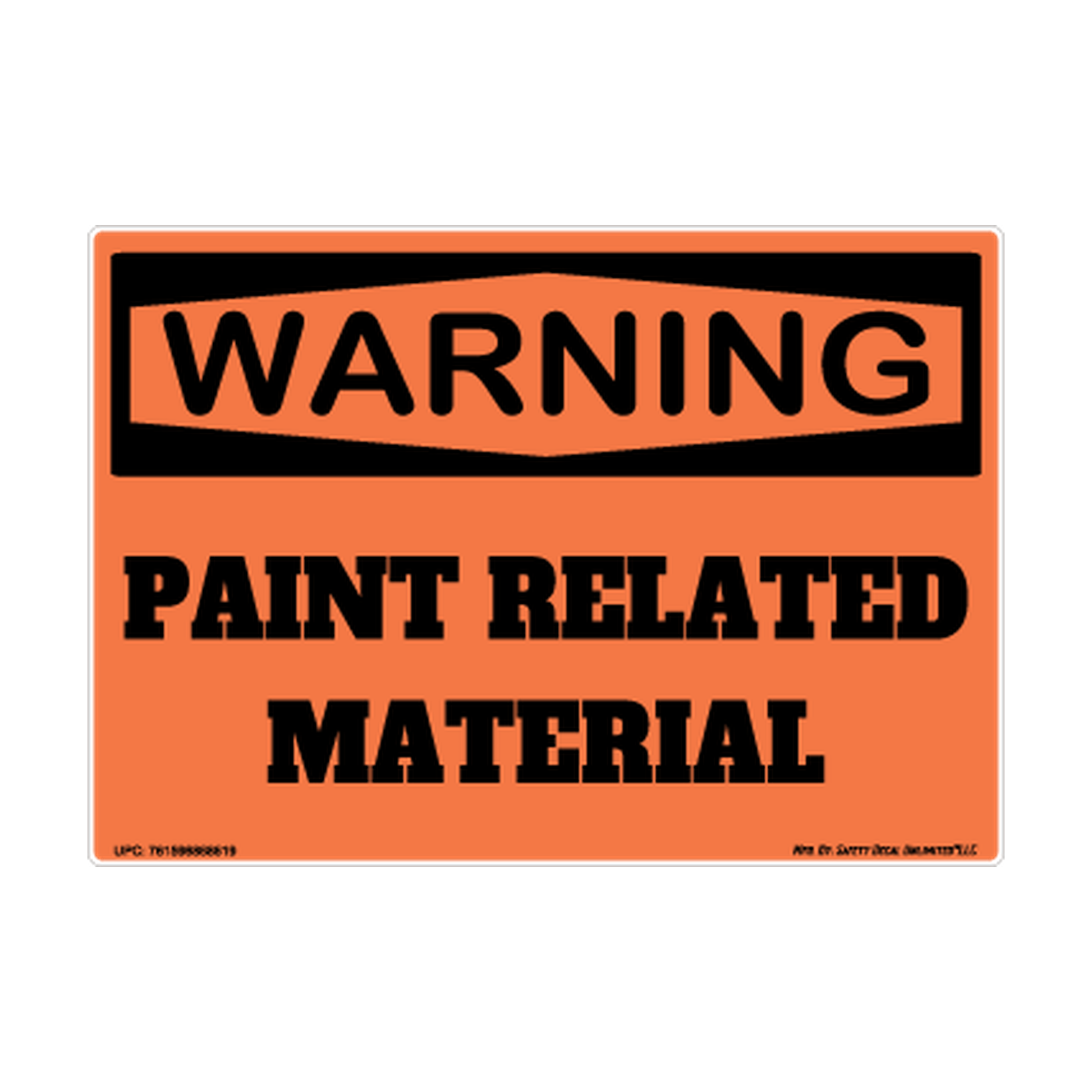 Warning Paint Related Material Orange Safety Sticker Decal