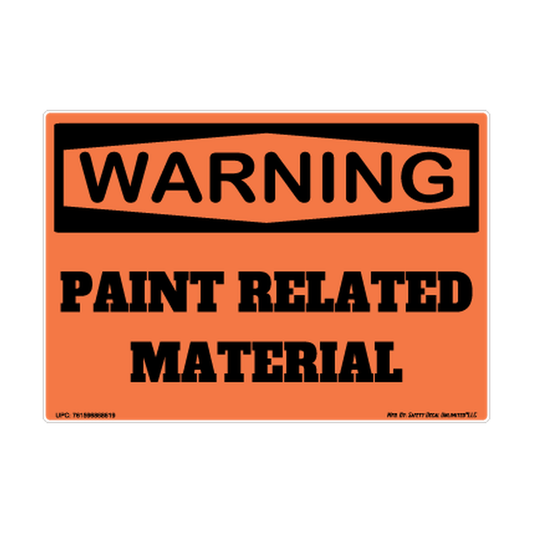 Warning Paint Related Material Orange Safety Sticker Decal