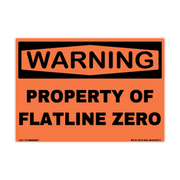 Warning Property of Flatline Zero Identification Decal