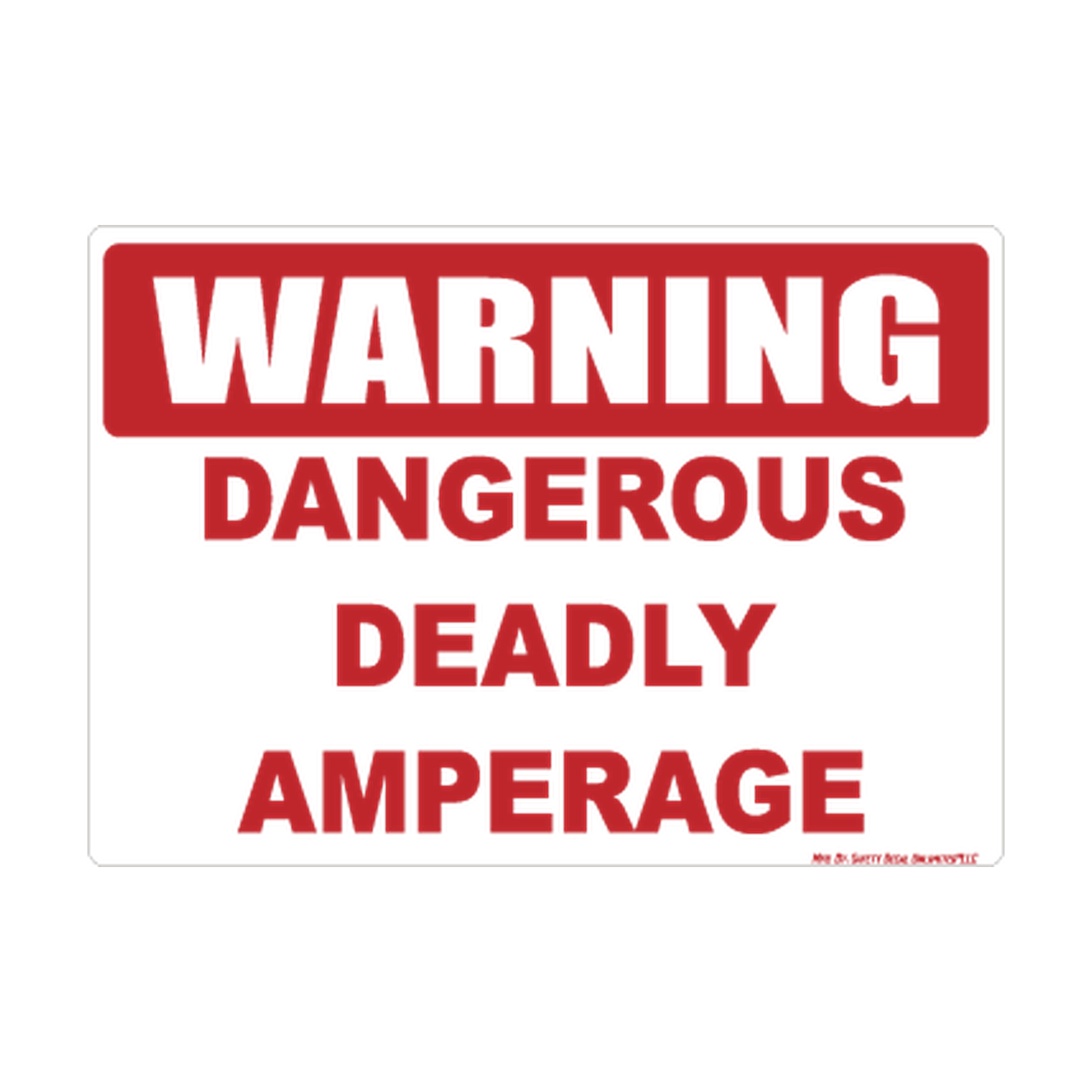 Warning Red Head Dangerous Deadly Amperage Safety Sticker Decal