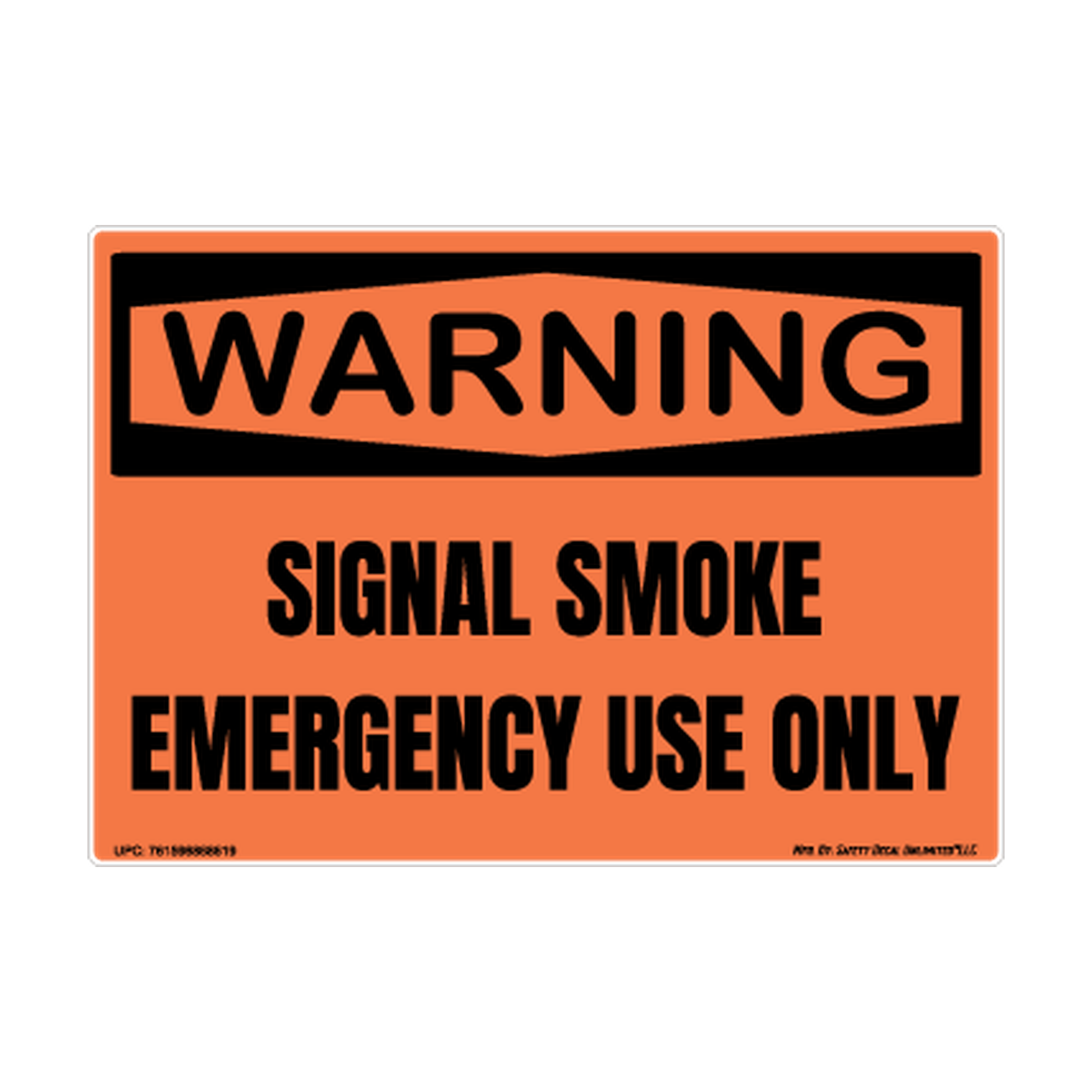 Warning Signal Smoke Safety Sticker Decal