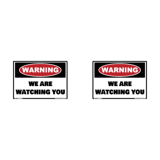 Warning We Are Watching You Hard Hat Decal 2pk Sticker Decal
