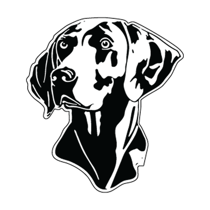 Weimaraner Dog Head Portrait Single-Color Vinyl Decal