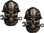 Work Hard Stay Humble Skull and Wrench Decals, 2-Pack — 3 x 2.2 in Each
