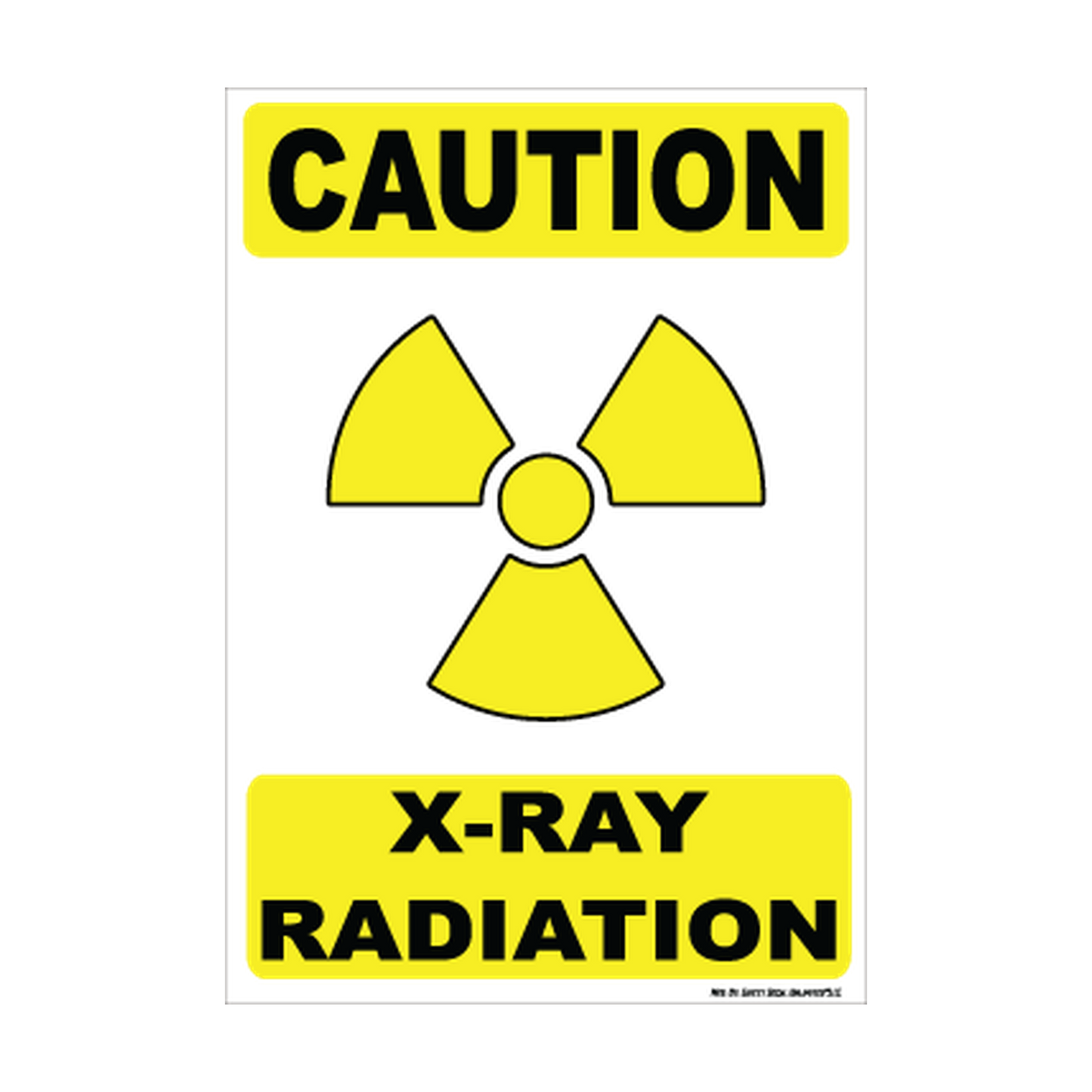 Caution X-Ray Radiation printed safety decal artwork