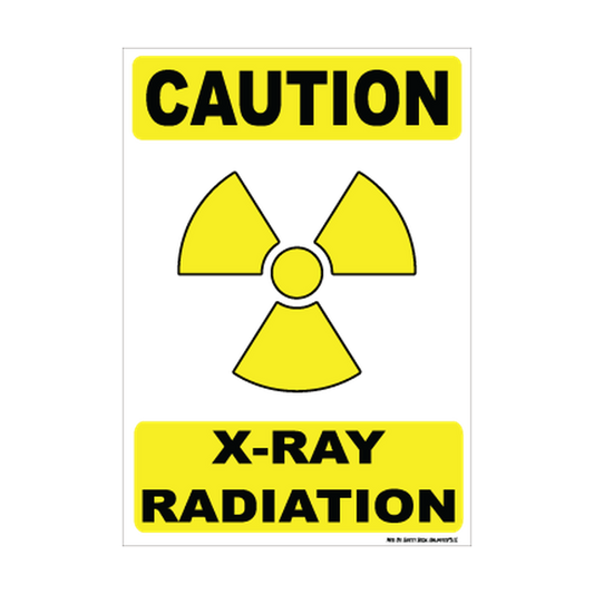 Caution X-Ray Radiation printed safety decal artwork