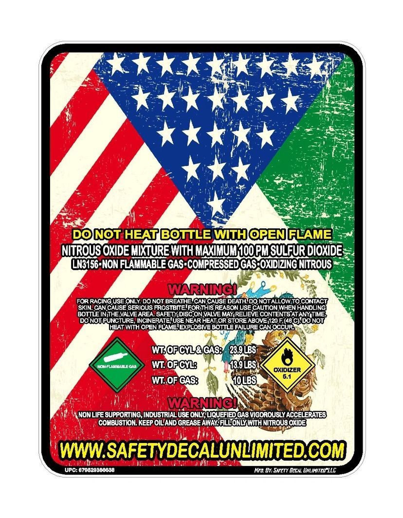 A poster of an american flag and mexican flag.