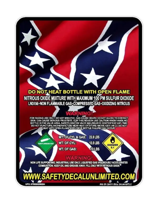 A poster of the confederate flag with a red, white and blue background.