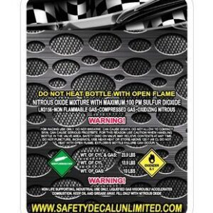 A picture of the back cover of a safety decal.